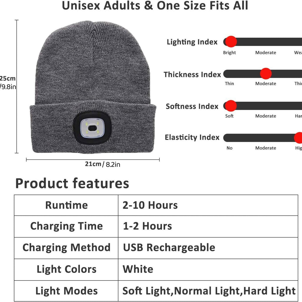 LED Insulated Lighting Knitted Hat